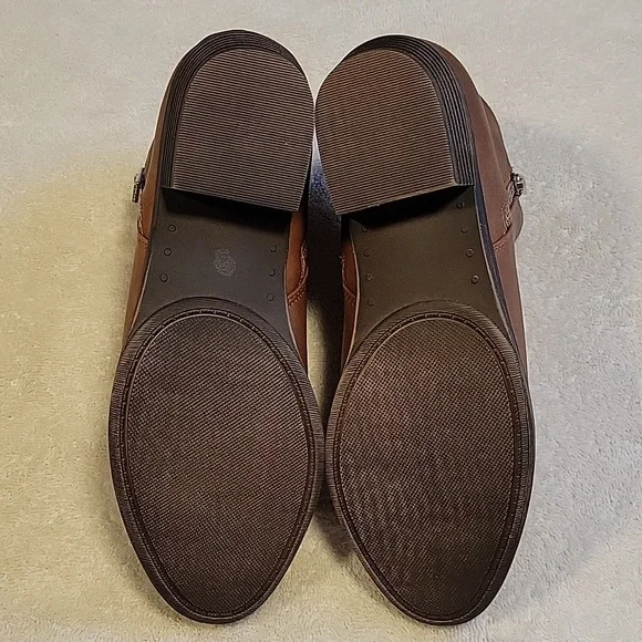 Nautica ALARA Brown Ankle Boots with Side Zipper and Low Heel, NEW - Picture 6 of 11